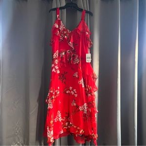 Taylor Cherry 🍒 Red ruffle flower dress. Size 14